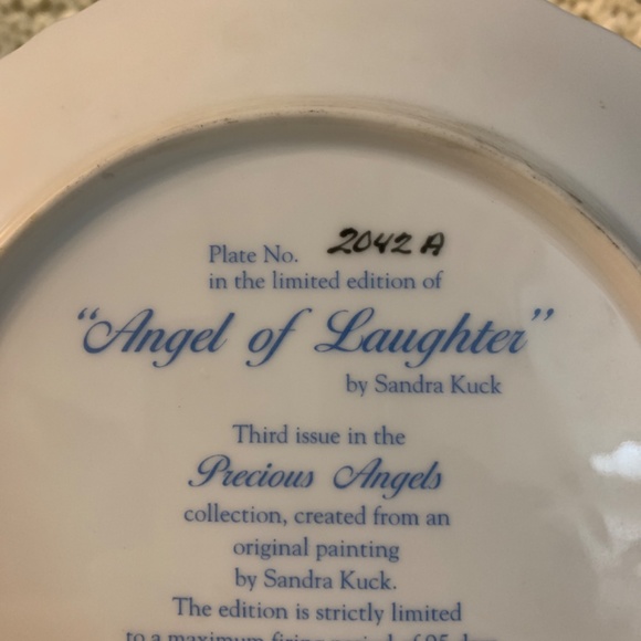 Reco Angel of Laughter plate. 1994. - Picture 3 of 3